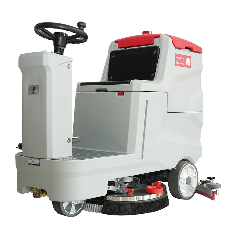 scrubbing floor machine