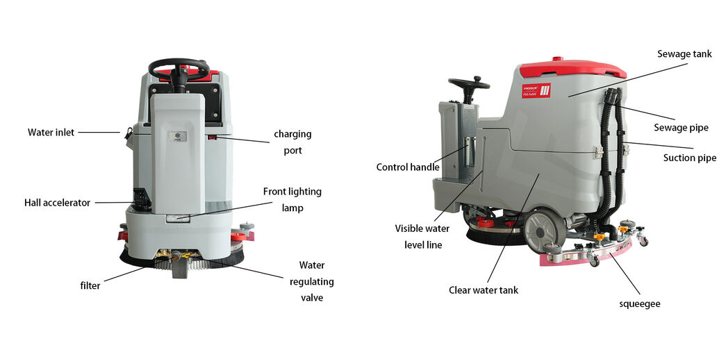 cleaning floor brush scrubbing machine