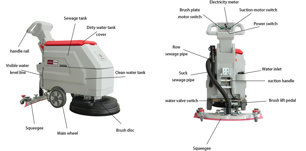walk behind auto floor scrubber