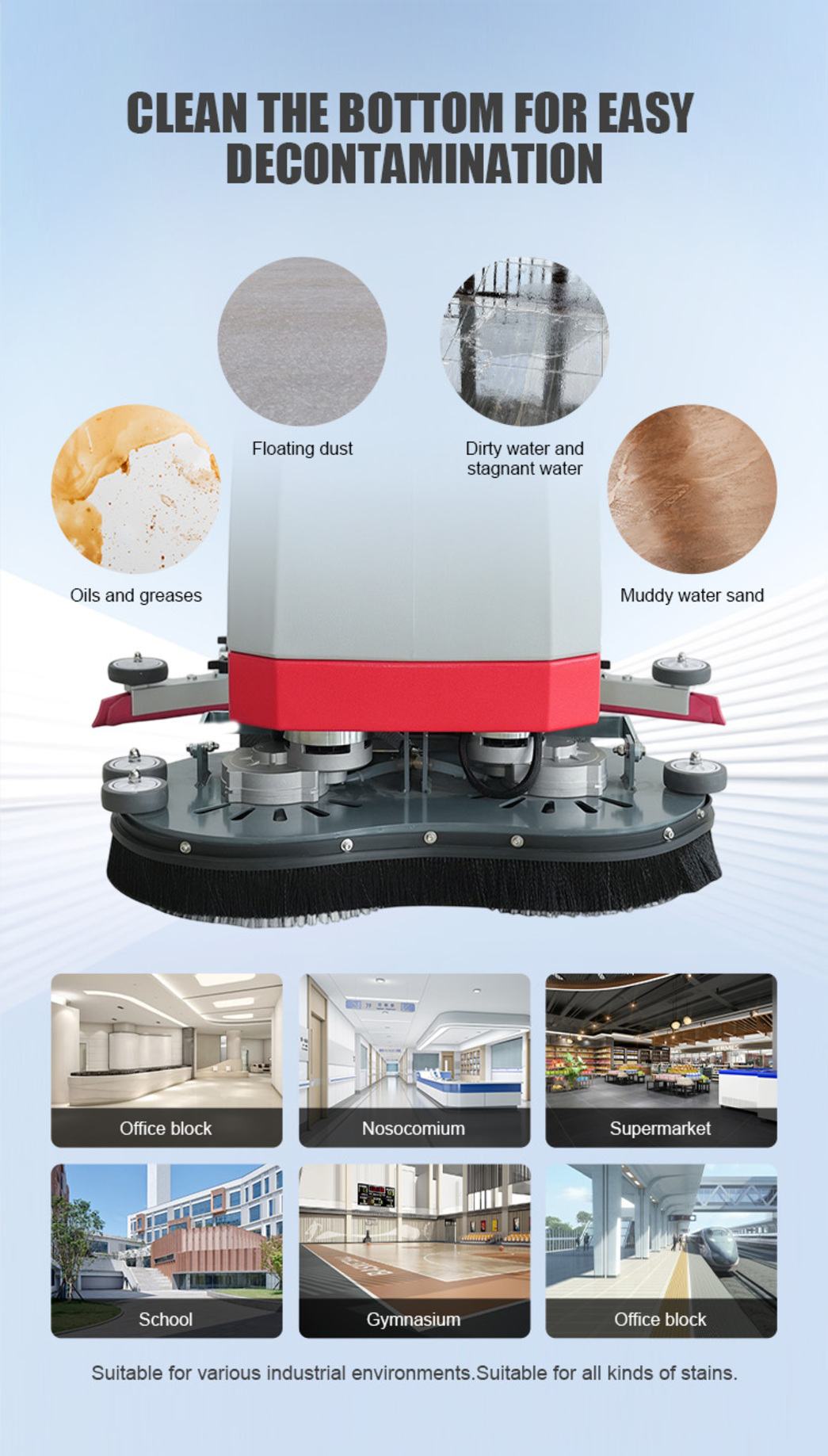 dual self propelled floor scrubber