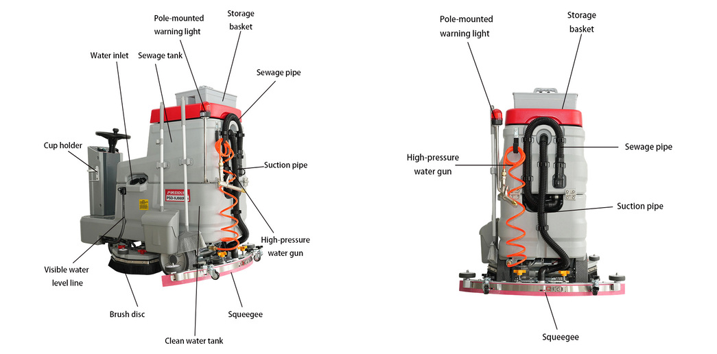 household cleaning machine floor scrubber