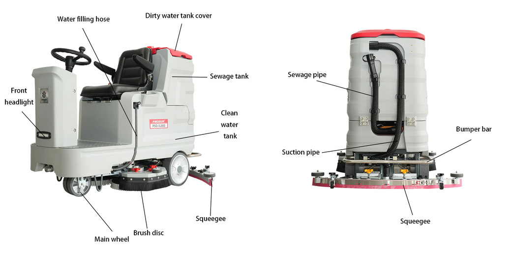 industrial floor washer warehouse scrubber